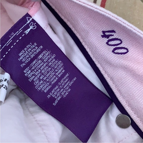 Ralph Lauren Collection 400 Matchstick Foiled Jean in Summer Pink - Picture 8 of 16